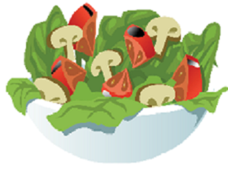 clip art of a large bowl of salad